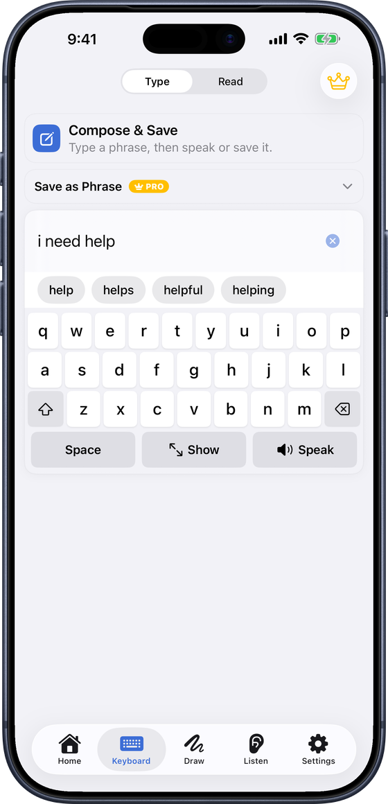 A Keyboard That Learns in Speech Assistant